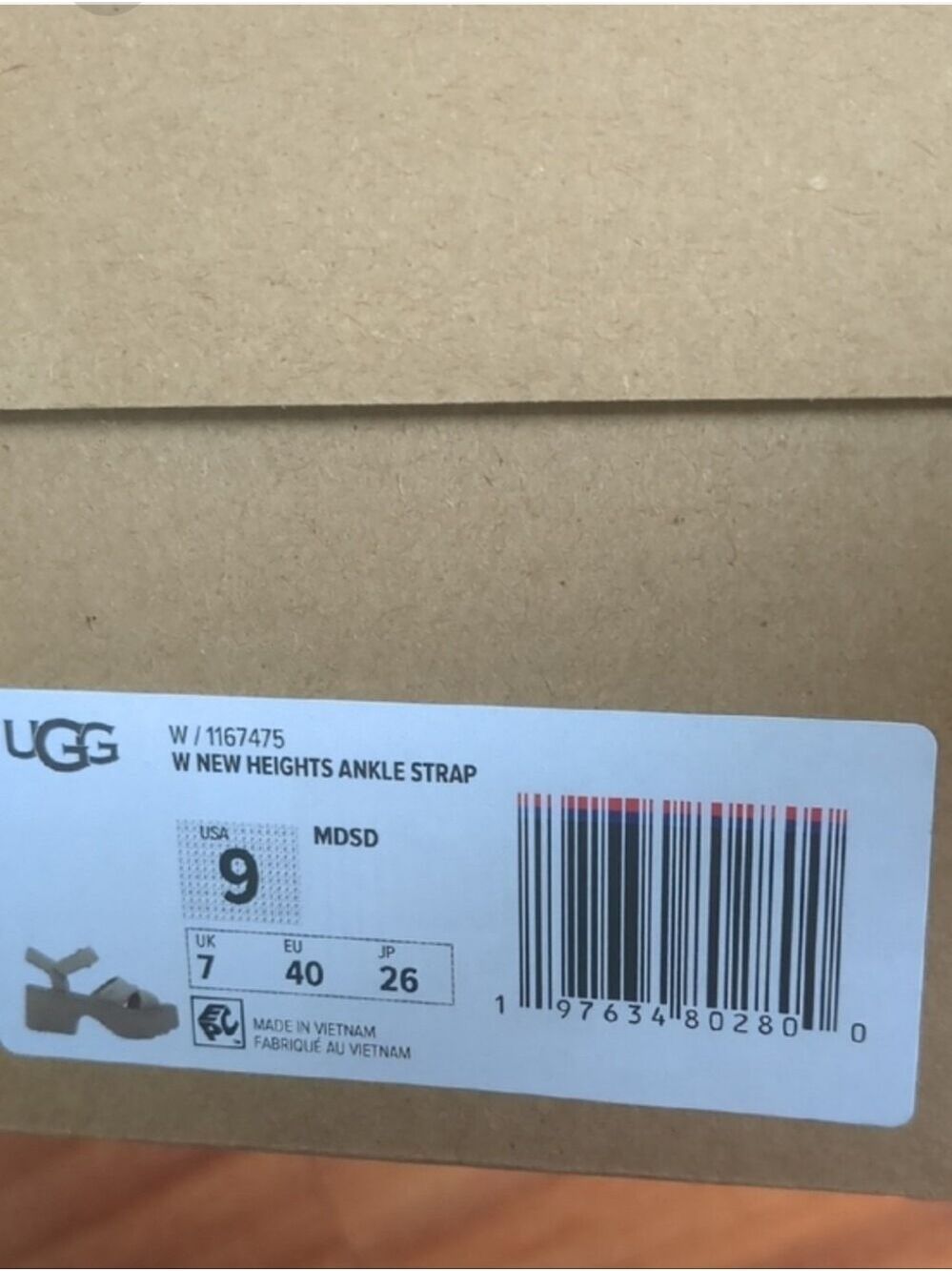 New Ugg New Height Ankle Strap Sandals color Mustard Seedsize 9 - Picture 9 of 9